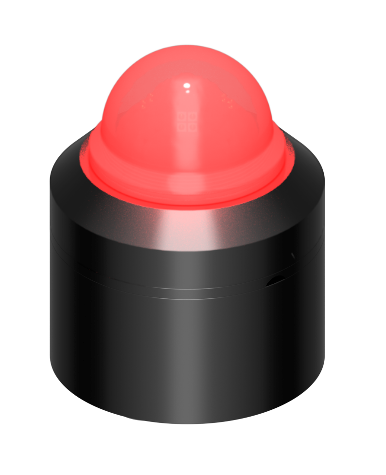 Obstruction light, red, hemispherical, double Obstruction light, red, hemispherical, double